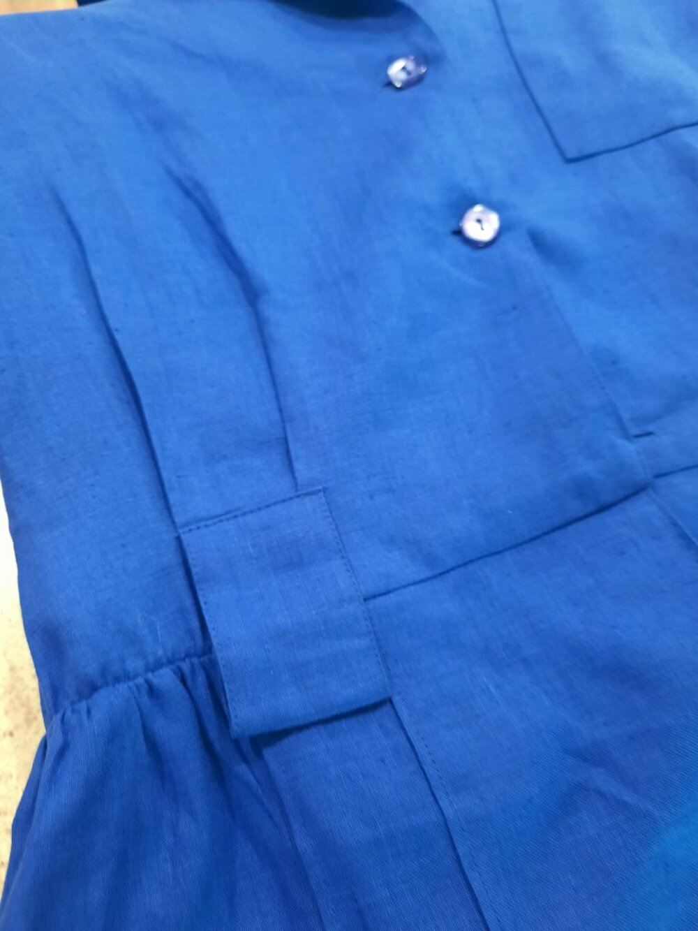 Vtg 90s linen dress w/ belt - Nordstrom brand - Picture 12 of 16
